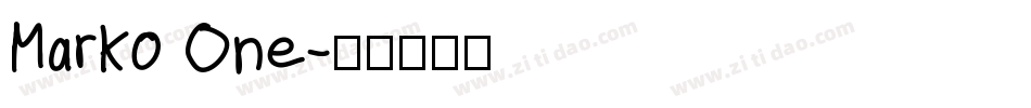 Marko One字体转换